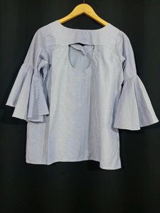 Blue &amp; White Striped Top Bust 36-38
