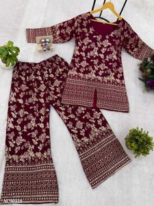 Maroon Partywear Cord Set