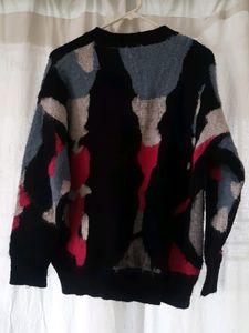 Korean Soft And Cute Patchy Sweater