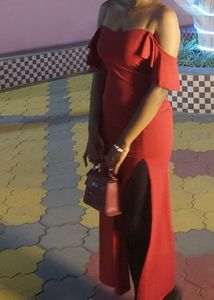 Red Maxi Dress - Elegant