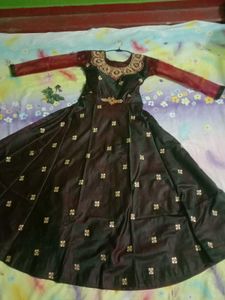 Elegant Brown Ethnic Gown