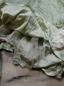 Embroidered mint green dress