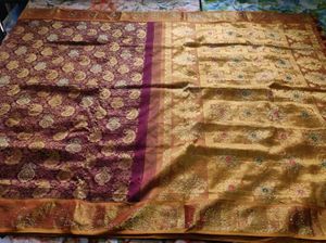 Maroon Bridal Silk Saree