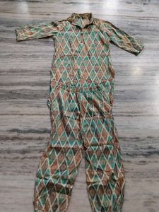 Diamond Print Casual Kurta