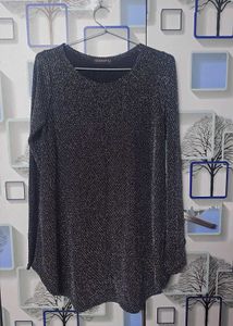 Sparkly Black Long Sleeve Top