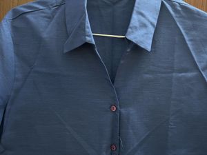 Blue 3/4 Sleeve Blouse