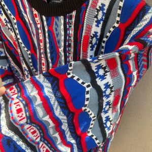Vintage Coogi Australia 100% Pure New Wool 3D Knit