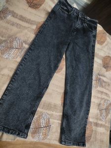 charcoal black straight fit jeans for women girls