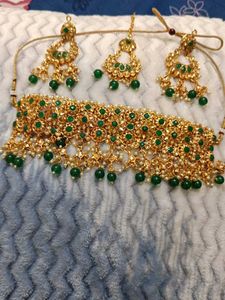Green & Gold Jewelry Set