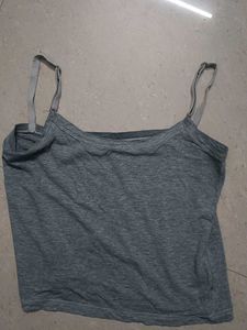 Gray Sleeveless Cami Top