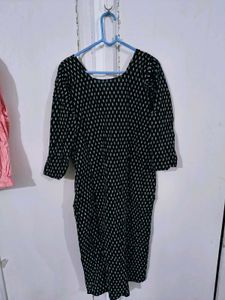 Pink &amp; Black Kurta Pant Set