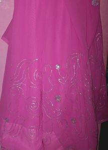 Pink Sequence Saree