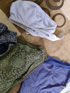 Combo Of Three Used Briefs And One Bra