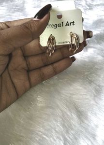 Regal Art Gold Triple Hoop Earrings