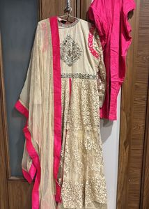 Anarkali Suit With Pant And Dupatta