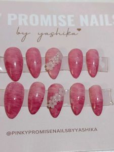 Pink Press-On Nails