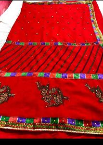 Elegant Red Saree