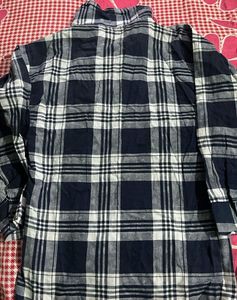 Blue &amp; White Plaid Shirt