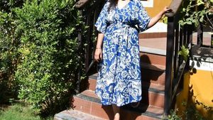 Blue White Dress