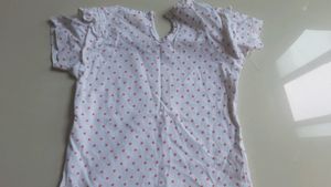 White Tshirt With Red Dots