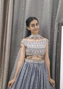 Cute Off Shoulder Lehenga Choli Set