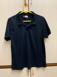 INVICTUS Solid Black Polo T-shirt For Men