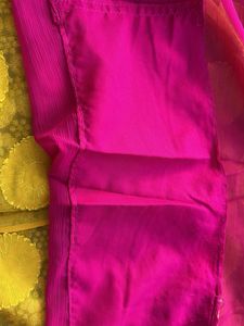 Elegant Pink &amp; Yellow Saree