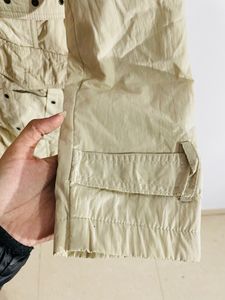 Beige Hooded Overcoat