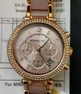 Women&#39;s Rose Gold Stainless Steel Chronograph