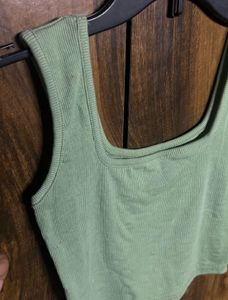Cute Green Crop Top
