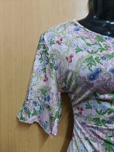 Floral Print Flared Dress