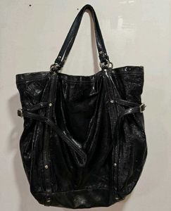 Coach Patent Leather Black Tote Bag