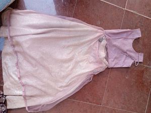 Girl&#39;s Embellished Pink Lehenga Choli