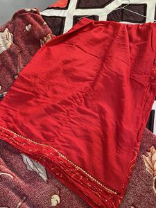 ladies solid red dupatta