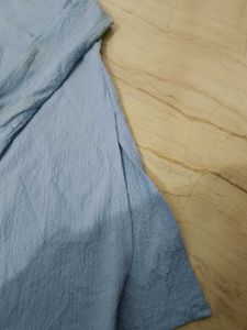 Blue Shirt Style Top