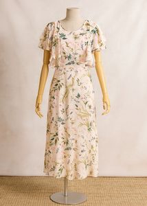 Floral Flutter Sleeve Dress
