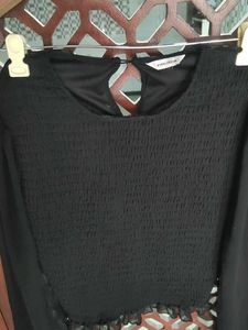 Chic Black Long Sleeve Top