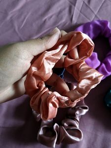 6 Scrunchies Multicolour Multicolor