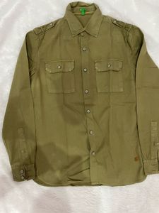 Benetton Olive Green Casual Jacket