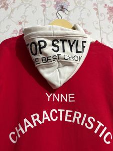 Red &amp; White Hoodie