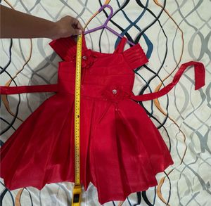 Red Partywear Frock