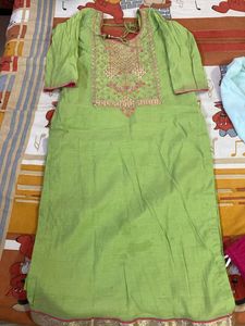 Green Suit With Gota Dupatta(teej Special)