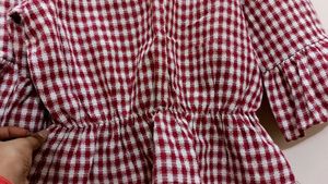 Red &amp; White Gingham Top