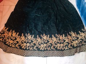 Emerald Green Velvet Gown