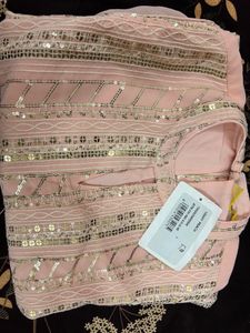Peach Embroidered Kurta