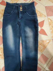 High-Waisted Denim Jeans