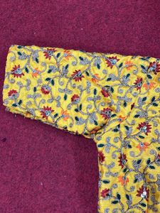 Yellow Embroidered Blouse