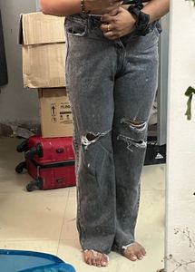 Ripped Wide Leg Jeans