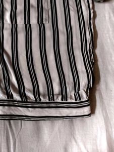 Striped Button-Down Obanai Iguro Top
