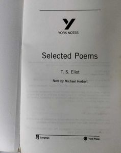 T.S. Eliot Books (2)